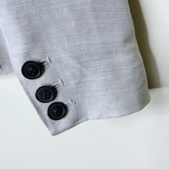 ⚡️SOLD⚡️ dvf diane von furstenberg grey linen-blend school boy blazer - size 8 - Picture 5 of 9
